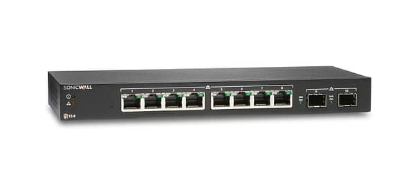 SonicWall SWS12-8 Manged Switch with 3YR 24x7 Dynamic Support