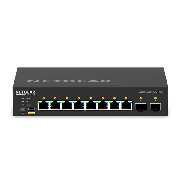 NETGEAR AV Line M4250-8G2XF-PoE+ GSM4210PX Managed 10-Port PoE+ Switch